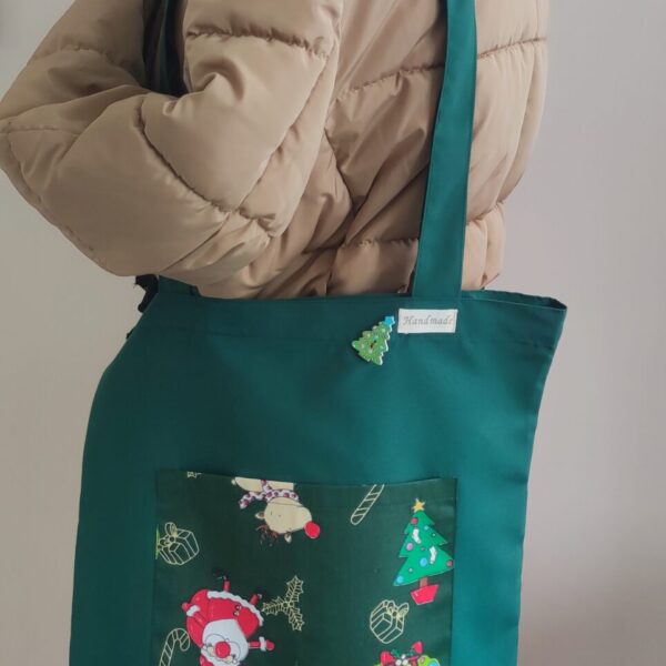 karácsonyi mintás szatyor