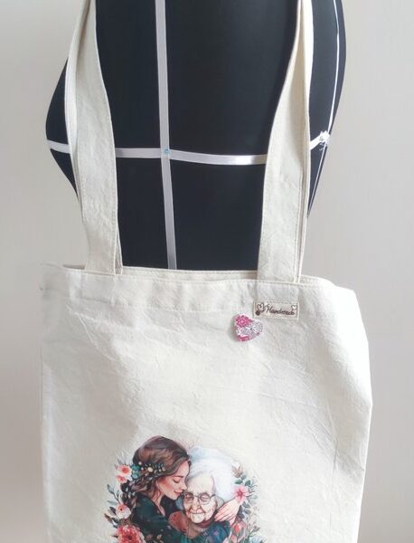 Vászontáska nagymamás matricával